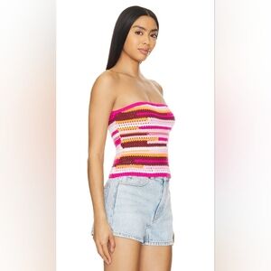 Lovers and Friends Rosalind Crochet Knit Tube Top